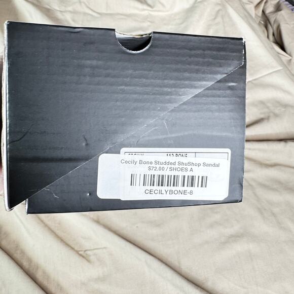 ShuShop Womens sz 8 Cecily Bone Studded Sandal New in Box Wrap Ankle - Picture 8 of 9